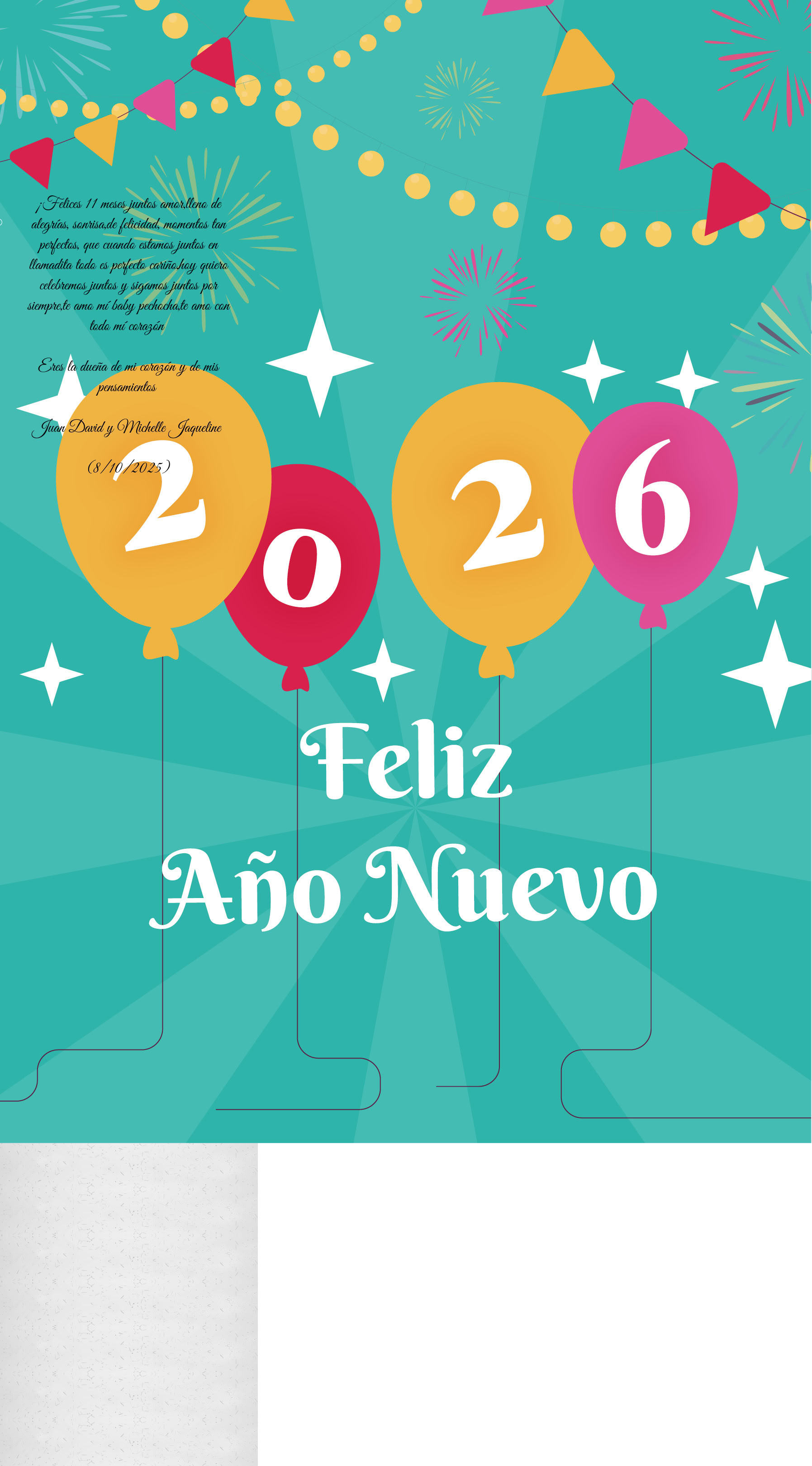 ¡Felices 11 meses juntos amor,lleno de alegrías, sonrisa,de felicidad, momentos tan perfectos, que