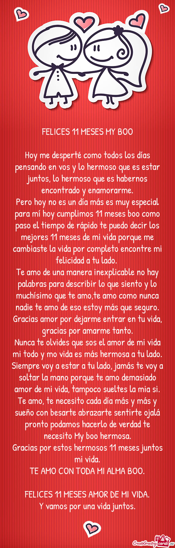 FELICES 11 MESES MY BOO