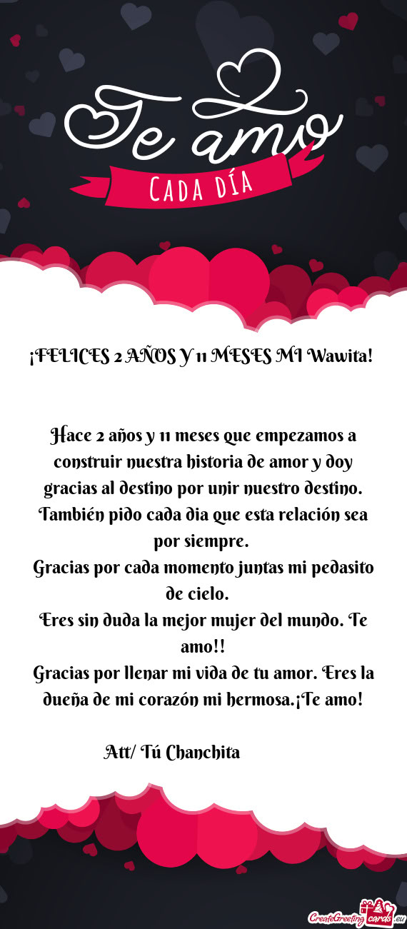 ¡FELICES 2 AÑOS Y 11 MESES MI Wawita