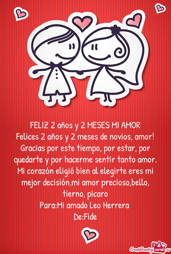 Felices 2 años y 2 meses de novios, amor! Gracias por este tiempo, por estar, por quedarte y por ha