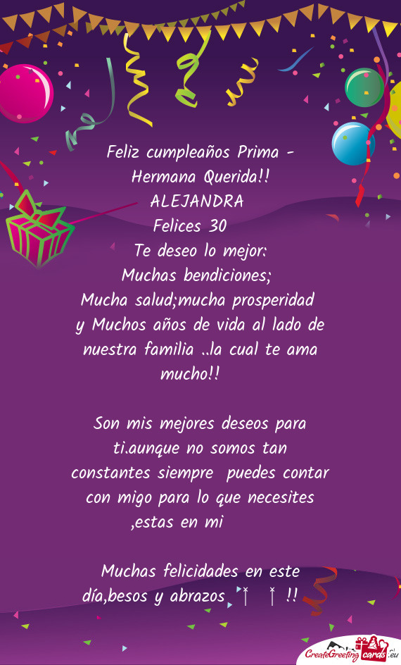 Felices 30💐