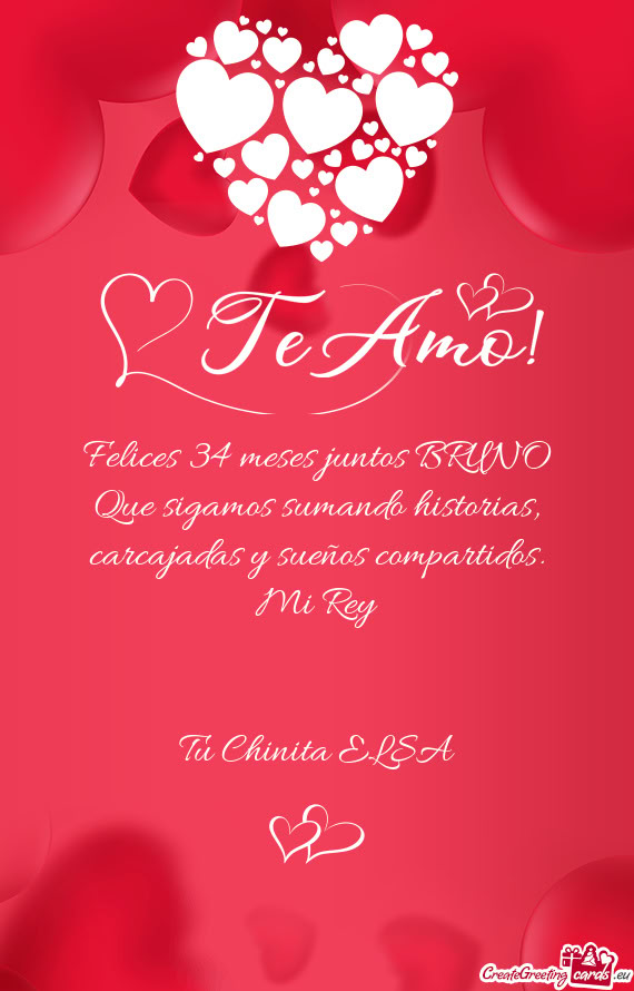 Felices 34 meses juntos BRUNO