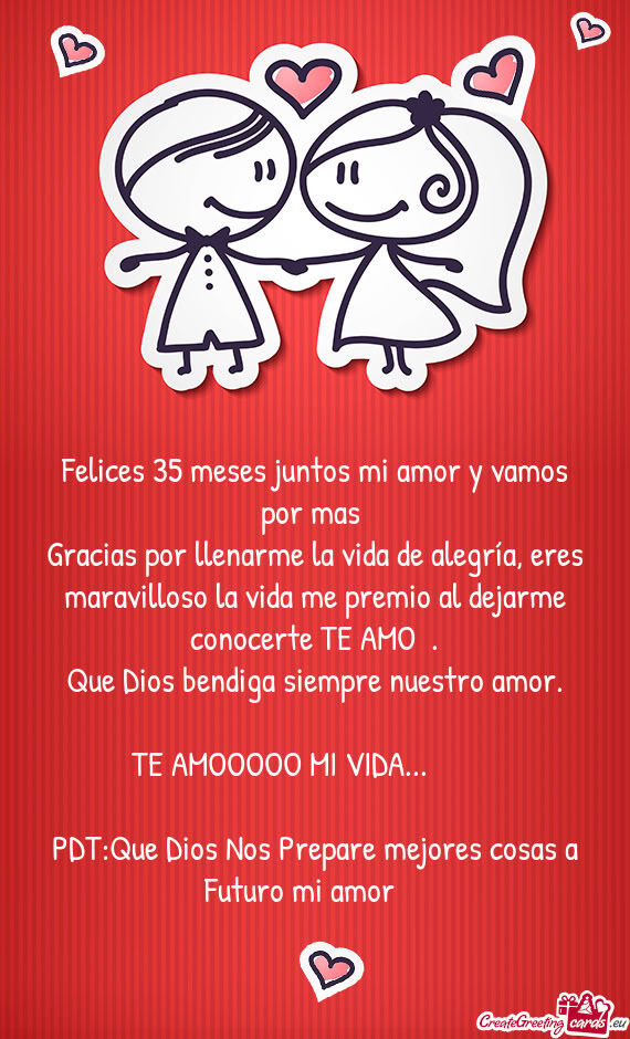 Felices 35 meses juntos mi amor y vamos por mas🥳