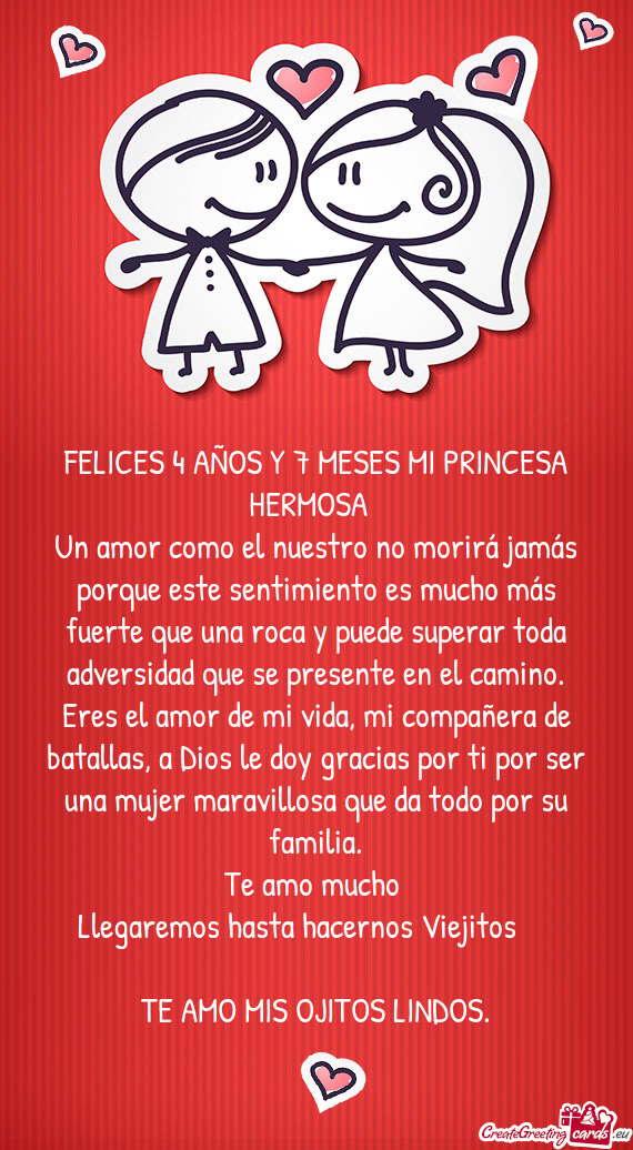 FELICES 4 AÑOS Y 7 MESES MI PRINCESA HERMOSA 💕