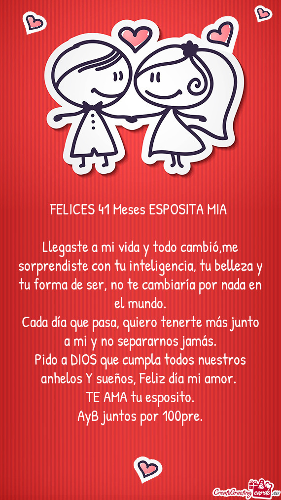 FELICES 41 Meses ESPOSITA MIA😘