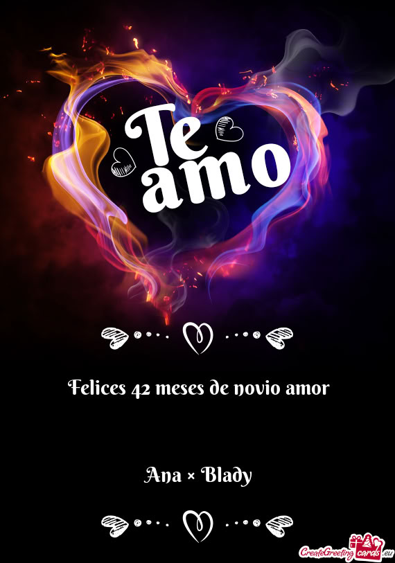 Felices 42 meses de novio amor