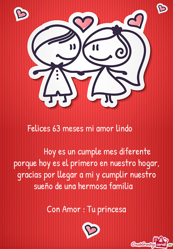 Felices 63 meses mi amor lindo ❤️ ✨