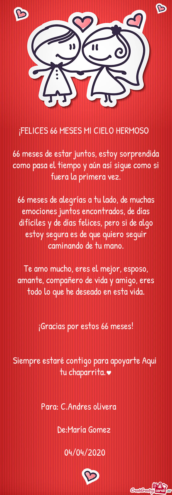 ¡FELICES 66 MESES MI CIELO HERMOSO🌤️