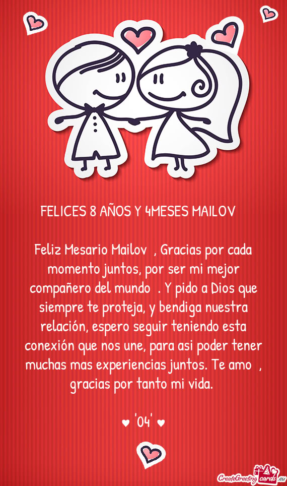 FELICES 8 AÑOS Y 4MESES MAILOV 🫣