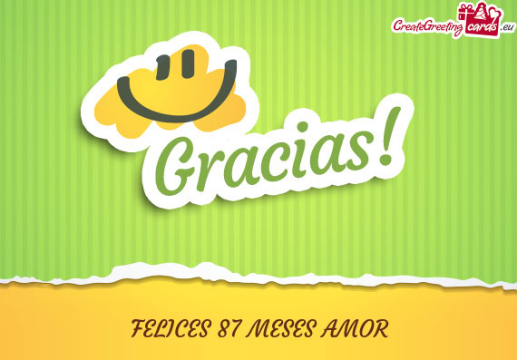 FELICES 87 MESES AMOR