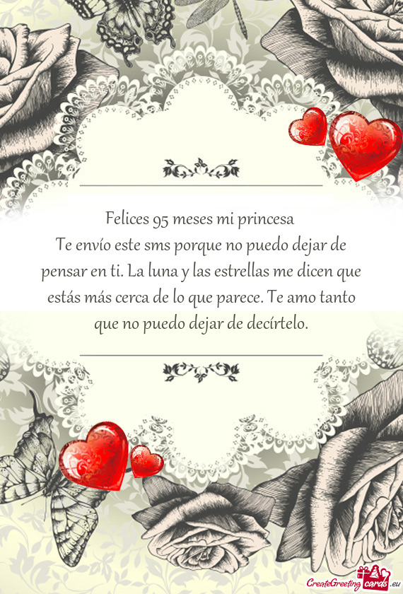 Felices 95 meses mi princesa