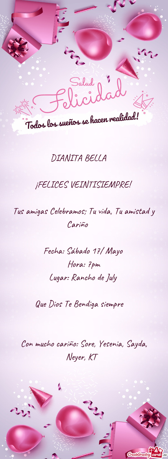 ¡FELICES VEINTISIEMPRE