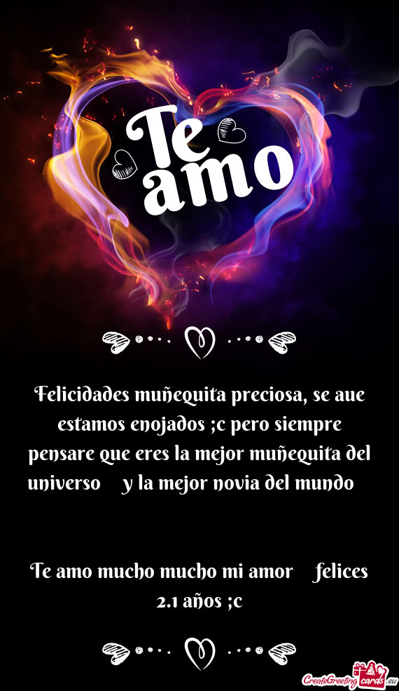 Felicidades muñequita preciosa, se aue estamos enojados ;c pero siempre pensare que eres la mejor m