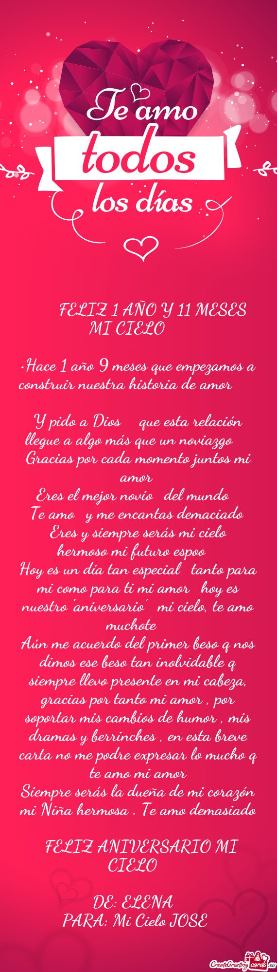 ❤️‍🩹FELIZ 1 AÑO Y 11 MESES MI CIELO 🫰🏾