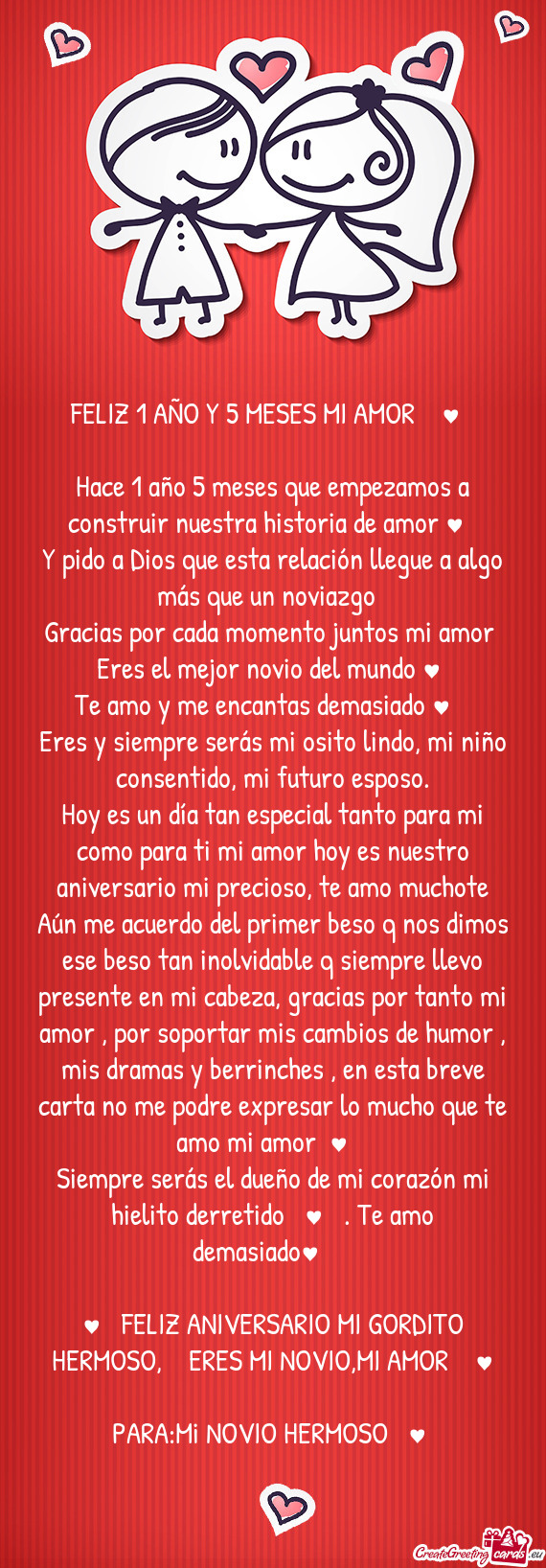 FELIZ 1 AÑO Y 5 MESES MI AMOR 🥺✨️♥️😍