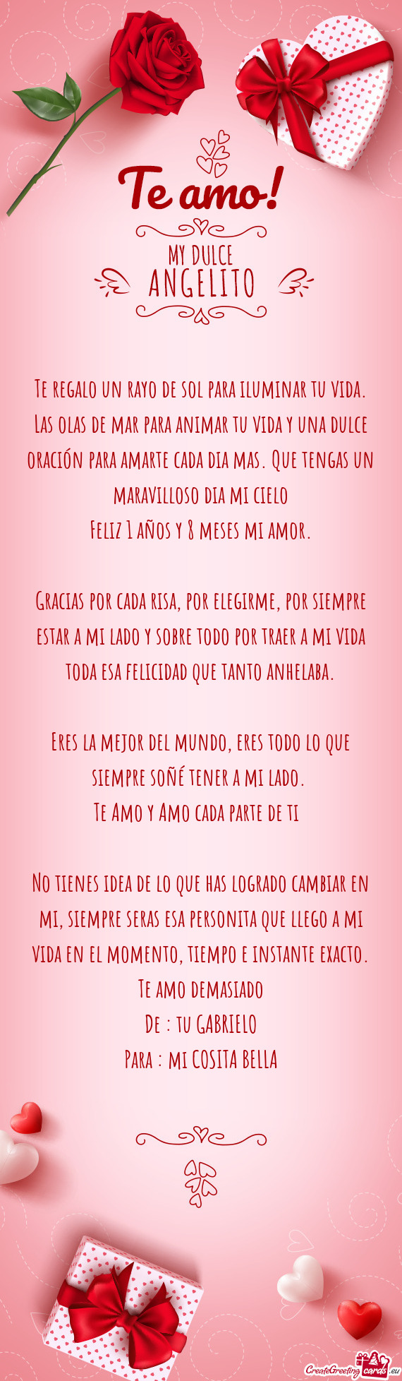 Feliz 1 años y 8 meses mi amor