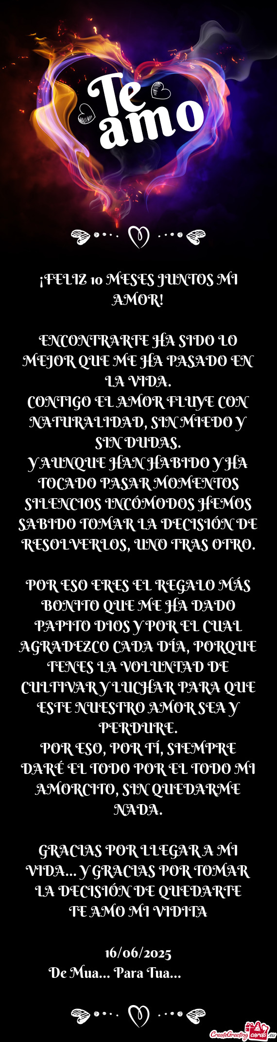 ¡FELIZ 10 MESES JUNTOS MI AMOR