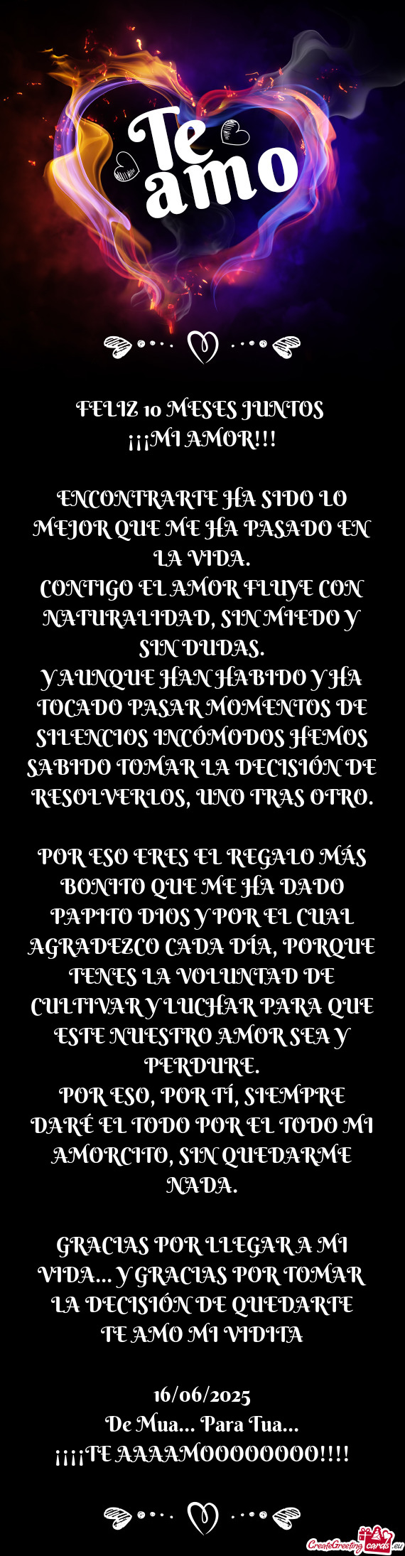 FELIZ 10 MESES JUNTOS
