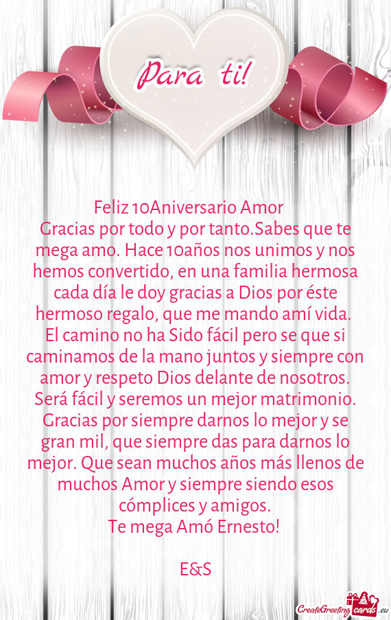 Feliz 10Aniversario Amor ❤️