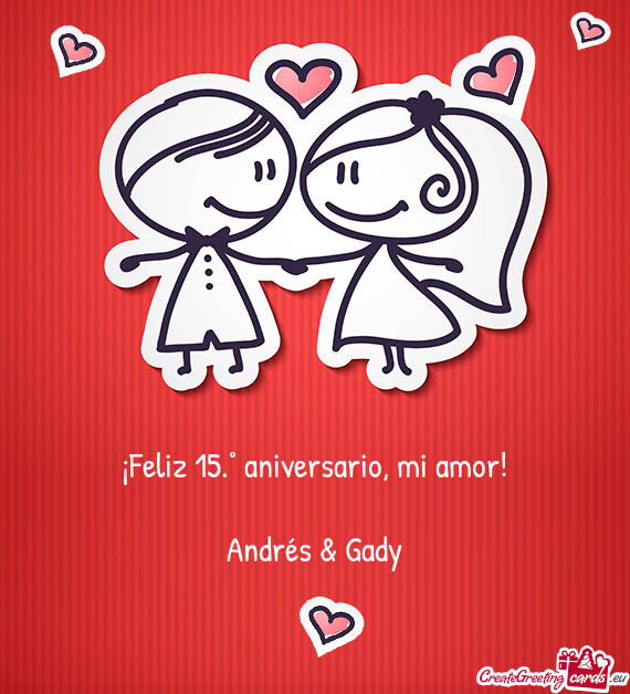 ¡Feliz 15.° aniversario, mi amor