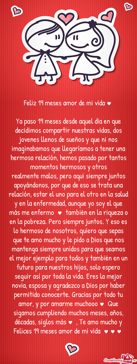 Feliz 19 meses amor de mi vida ♥️