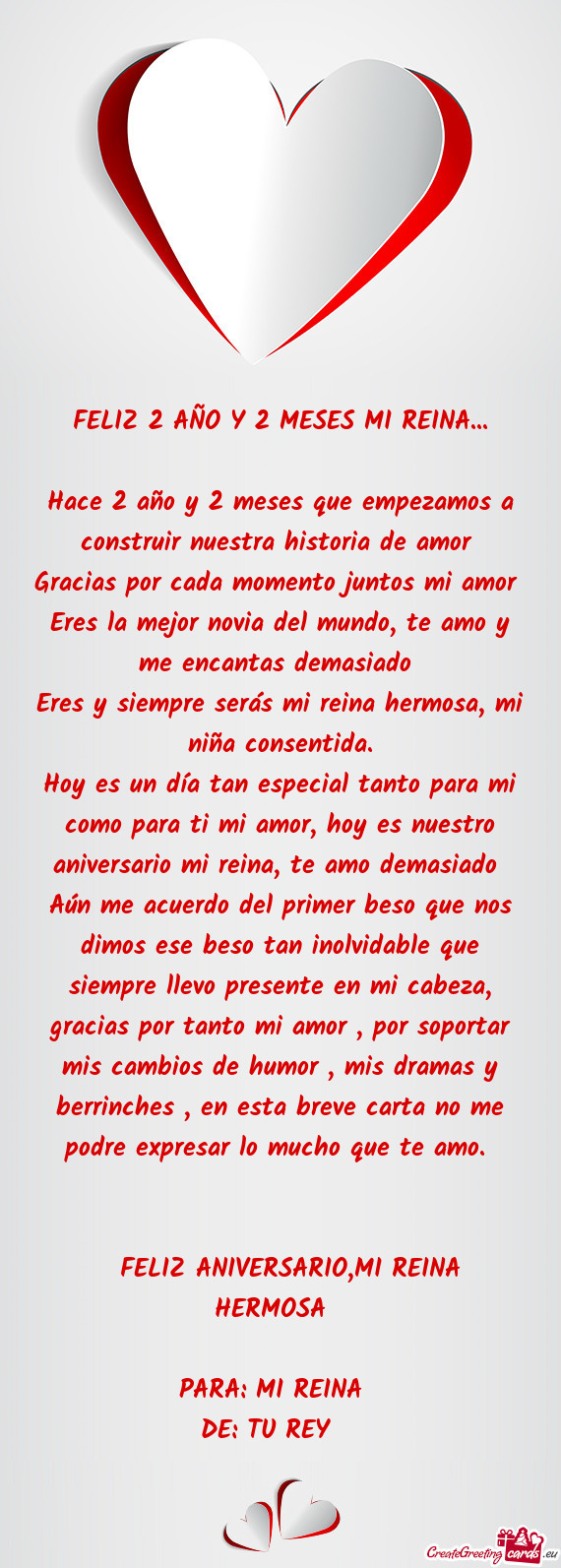 FELIZ 2 AÑO Y 2 MESES MI REINA