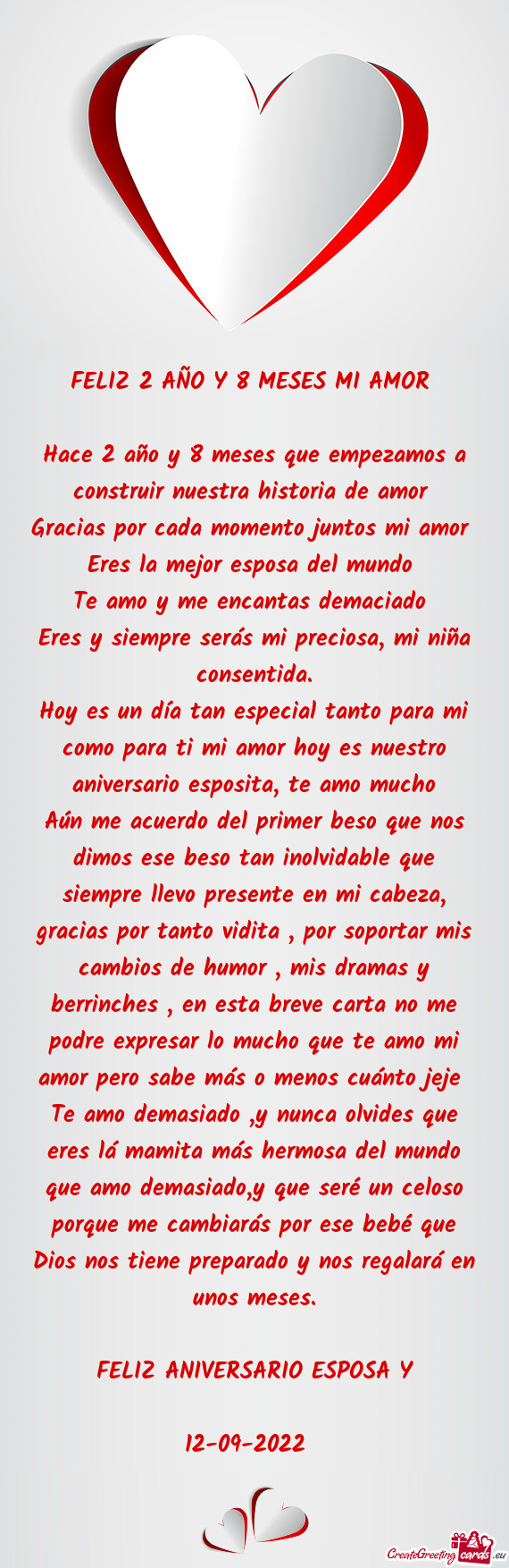 FELIZ 2 AÑO Y 8 MESES MI AMOR