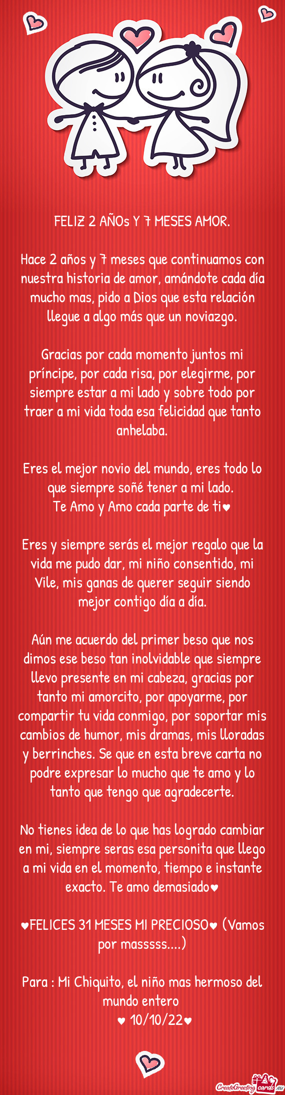 FELIZ 2 AÑOs Y 7 MESES AMOR