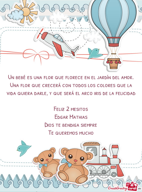 Feliz 2 mesitos