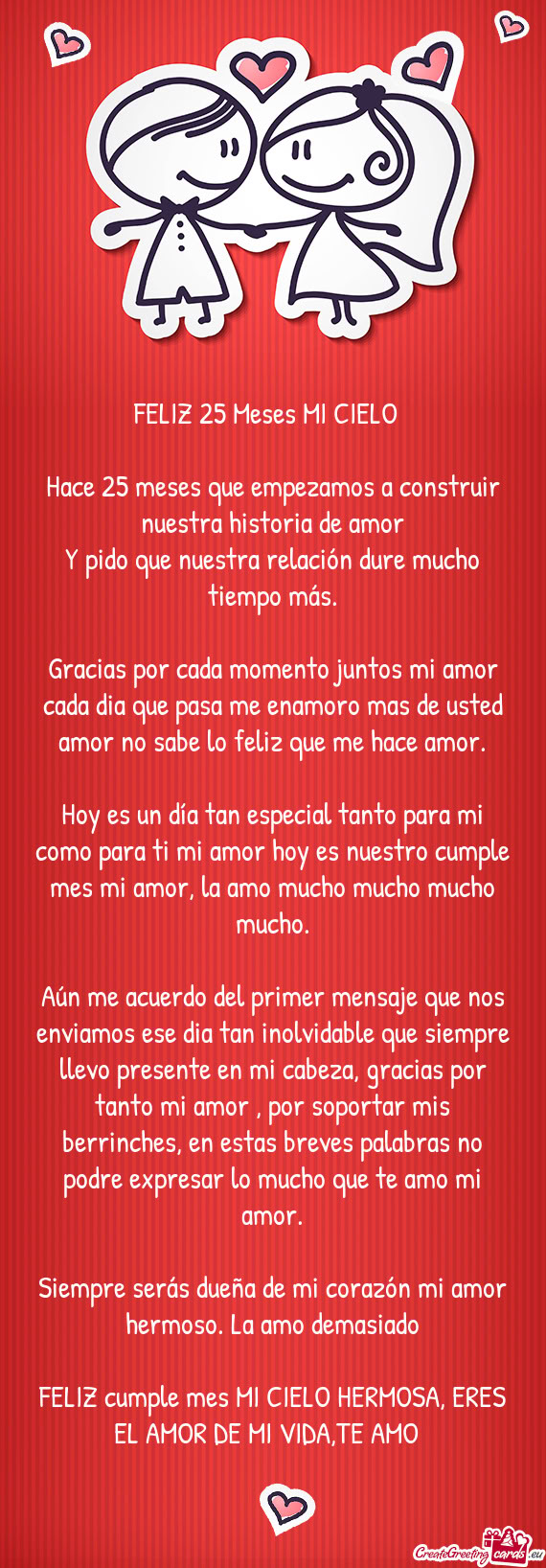 FELIZ 25 Meses MI CIELO 🥰