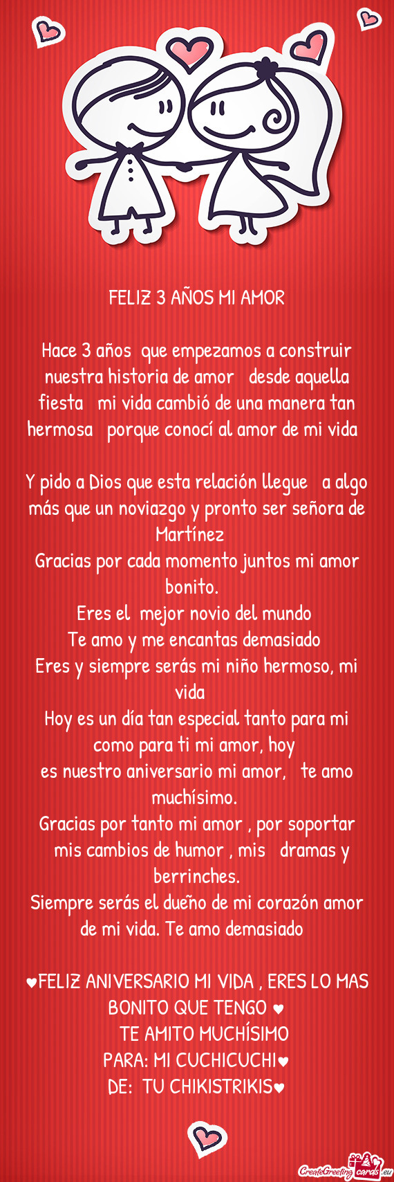 😻💌FELIZ 3 AÑOS MI AMOR😻💌