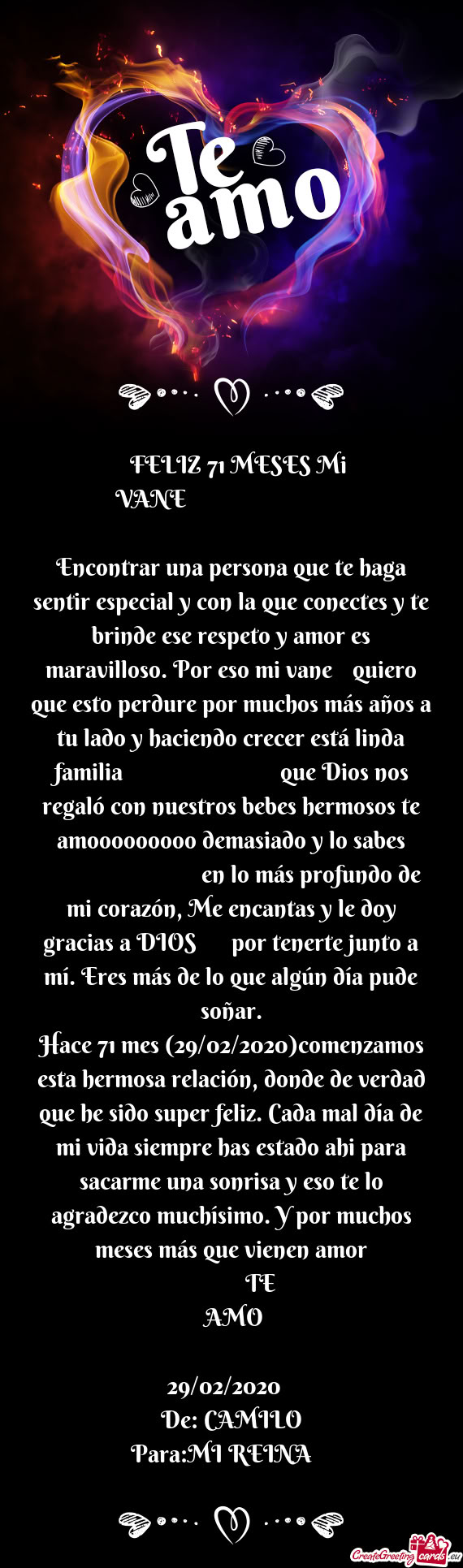 😍FELIZ 71 MESES Mi VANE😘👩‍❤️‍💋‍👨👸🏼