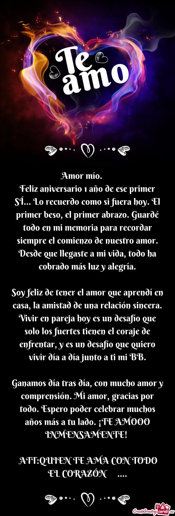 Feliz aniversario 1 año de ese primer SÍ... Lo recuerdo como si fuera hoy. El primer beso, el prim