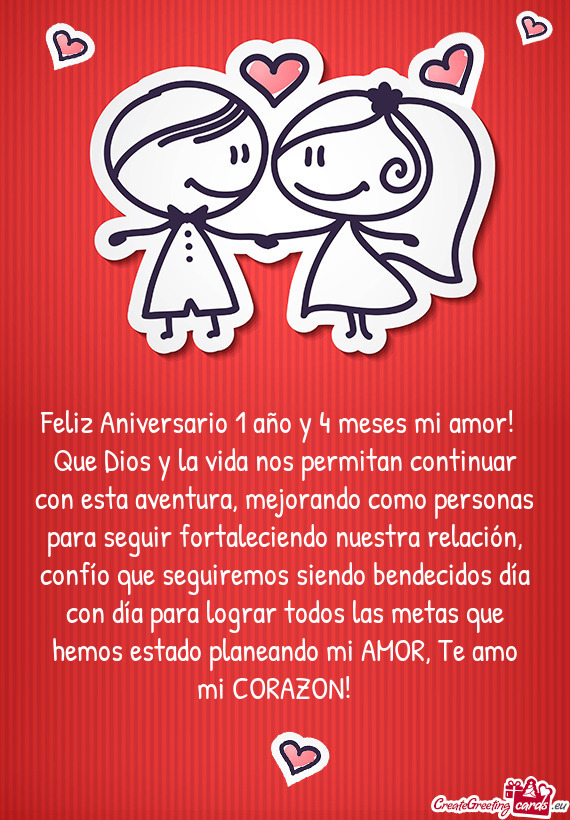 Feliz Aniversario 1 año y 4 meses mi amor!😍💟