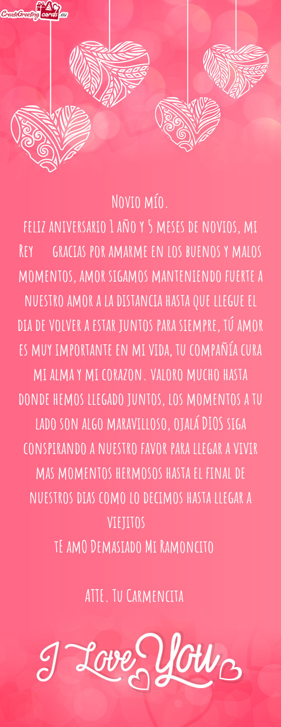 Feliz aniversario 1 año y 5 meses de novios, mi Rey 🤴🏻 gracias por amarme en los buenos y mal