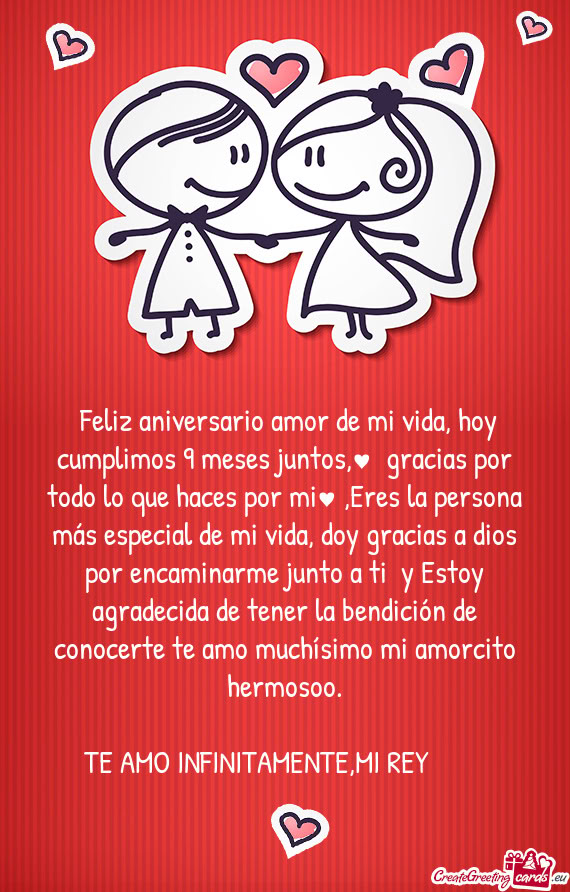 🎈Feliz aniversario amor de mi vida, hoy cumplimos 9 meses juntos,♥️ gracias por todo lo que h