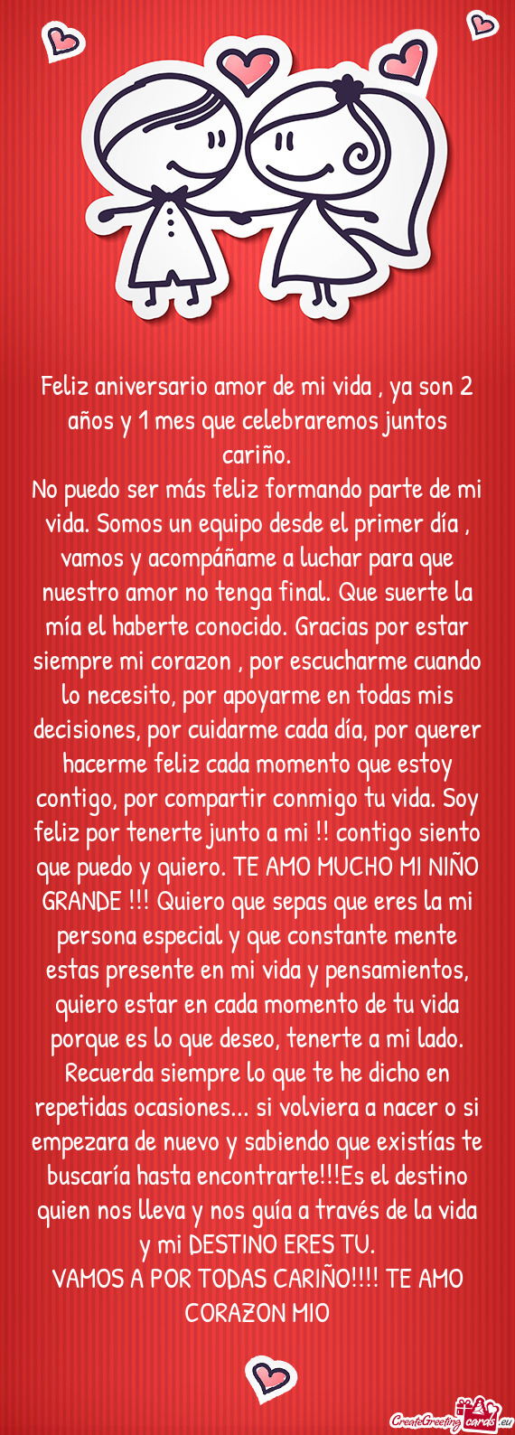 Feliz aniversario amor de mi vida , ya son 2 años y 1 mes que celebraremos juntos cariño