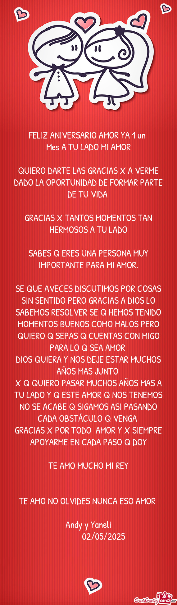 FELIZ ANIVERSARIO AMOR YA 1 un