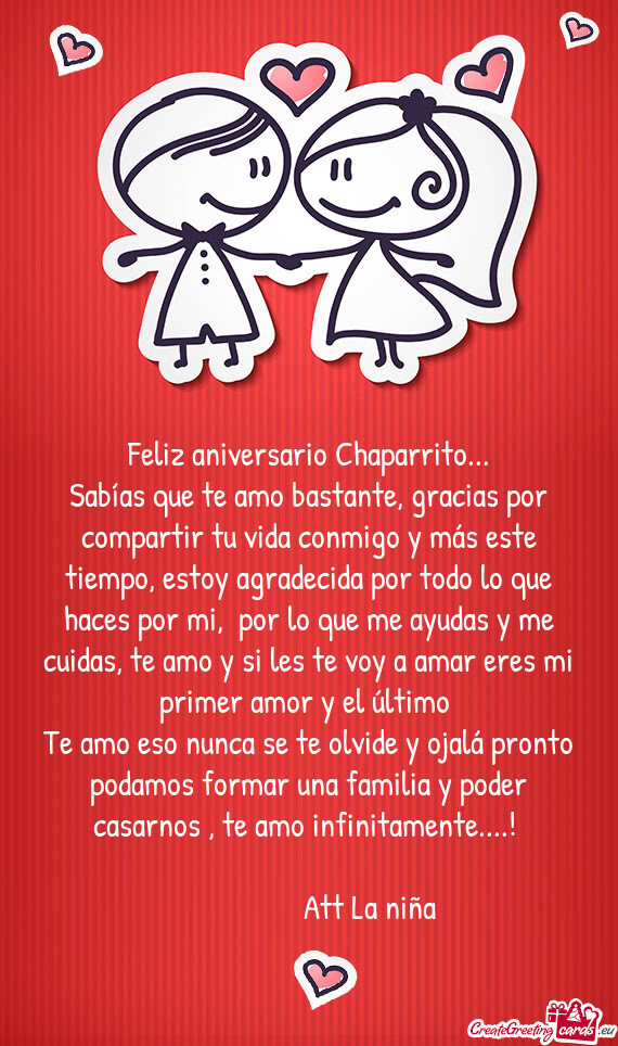 Feliz aniversario Chaparrito