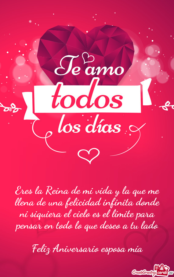 Feliz Aniversario esposa mía