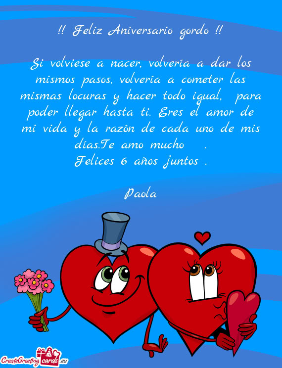 Feliz Aniversario gordo