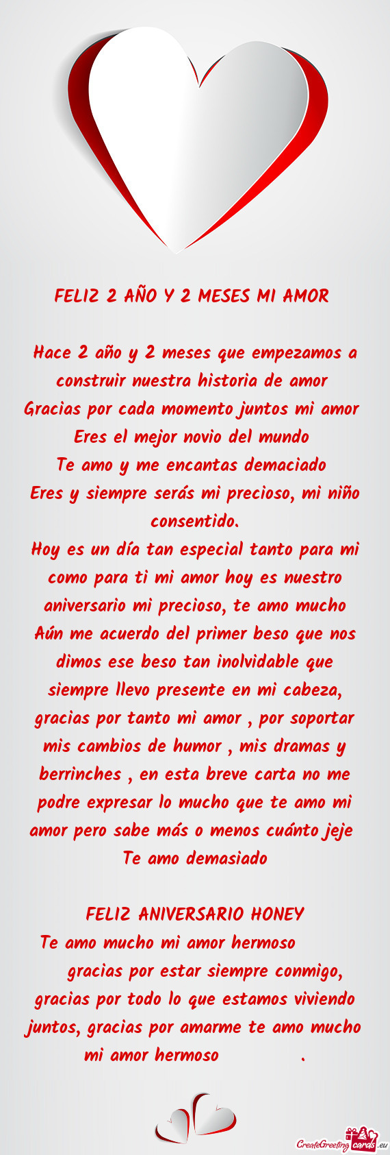 ♥FELIZ ANIVERSARIO HONEY♥