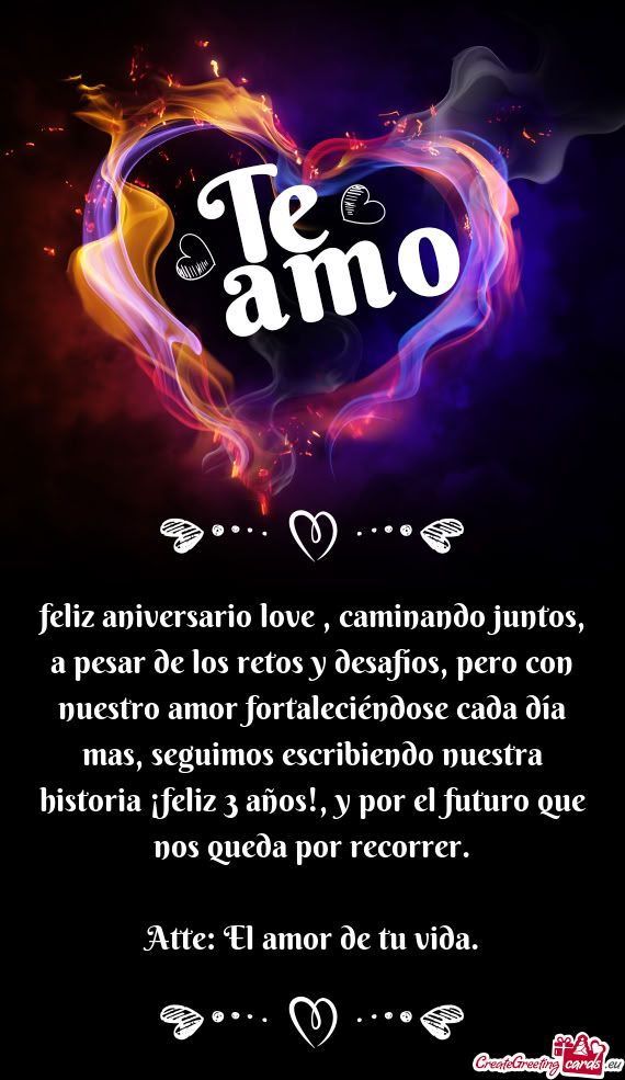 Feliz aniversario love , caminando juntos, a pesar de los retos y desafíos, pero con nuestro amor f