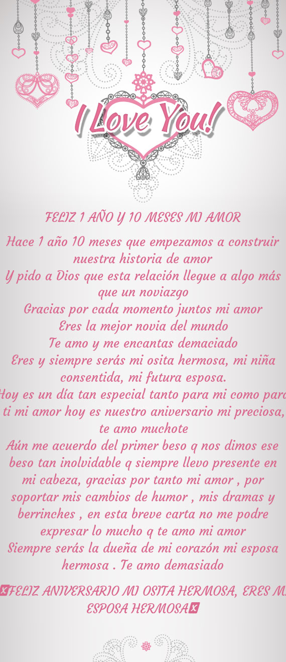 ♥FELIZ ANIVERSARIO MI OSITA HERMOSA, ERES MI ESPOSA HERMOSA♥
