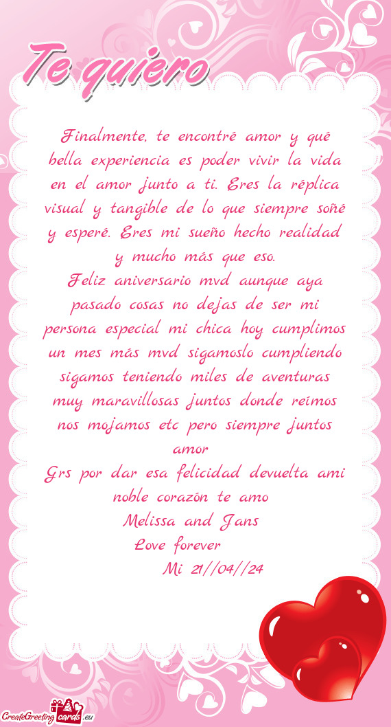 Feliz aniversario mvd aunque aya pasado cosas no dejas de ser mi persona especial mi chica hoy cumpl