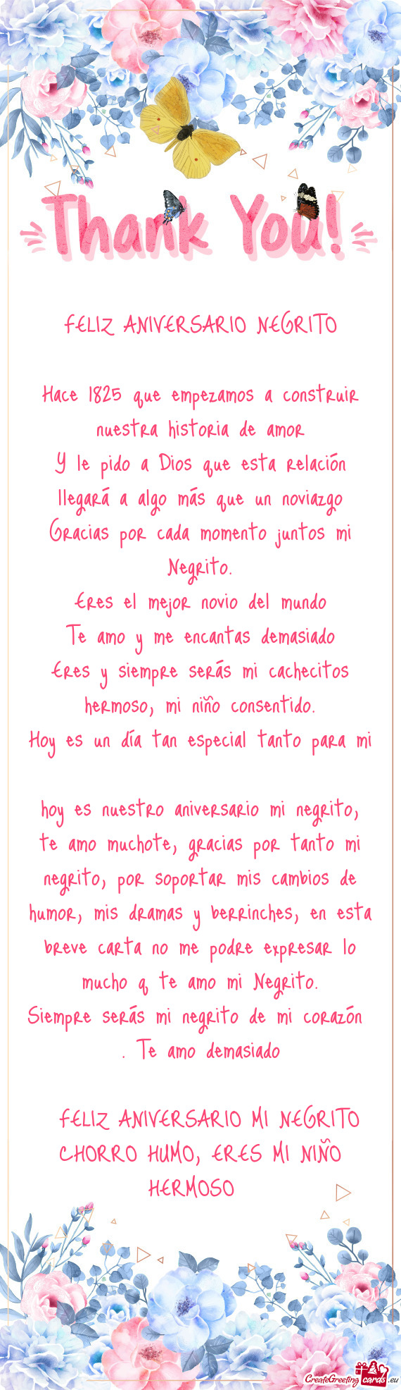 FELIZ ANIVERSARIO NEGRITO