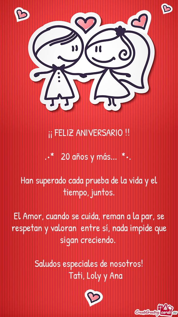 ¡¡ FELIZ ANIVERSARIO