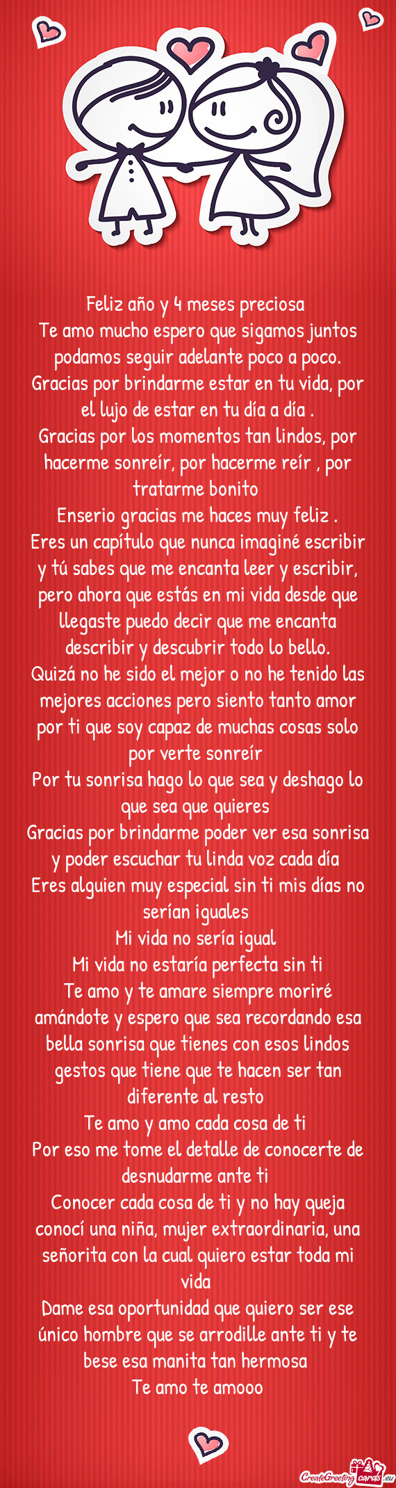 Feliz año y 4 meses preciosa