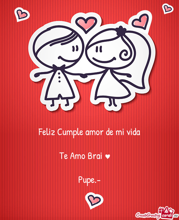 Feliz Cumple amor de mi vida