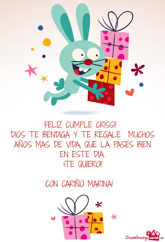 FELIZ CUMPLE CRISS